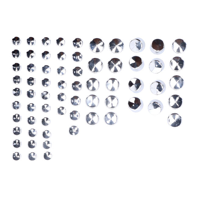 MCS Smoothtopps, Push-on Cover Set (76Pc). Chrome – 2006–2017 Dyna