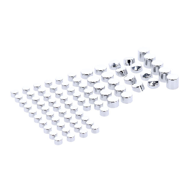 MCS Smoothtopps, Push-On Cover Set (76pc). Chrome – 2006–2017 Dyna