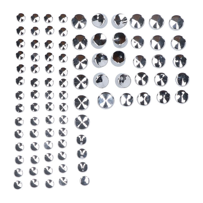 MCS Smoothtopps, Push-on Cover Set (86Pc). Chrome – 1999–2005 Dyna
