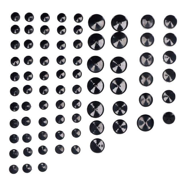 MCS Smoothtopps, Push-on Cover Set (77Pc). Black – 2004–2022 XL Sportster