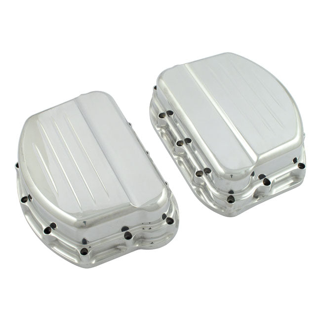 Paughco Rocker Covers. Custom Style Aluminum. Polished – 1948–1965 Panhead