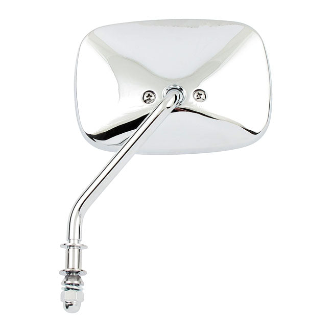 MCS Late OEM Style Mirror, Short Stem, Left Side. Chrome – 65-UP H-D