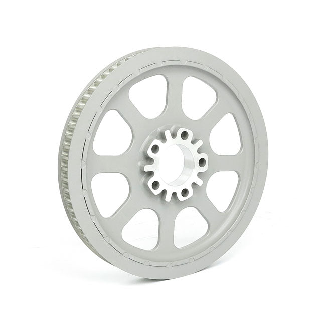 MCS Reproduction OEM Style Wheel Pulley 70T, 1-1/8" Belt. Silver – 2000–2006 Softail