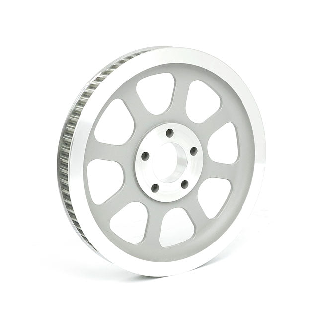 MCS Reproduction OEM Style Wheel Pulley 70T, 1-1/8" Belt. Silver – 2000–2006 Softail