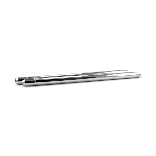 MCS Fork Tubes 35mm, 23-1/4". Show Chrome – Standard Length: 1975–1983 XL Sportster…