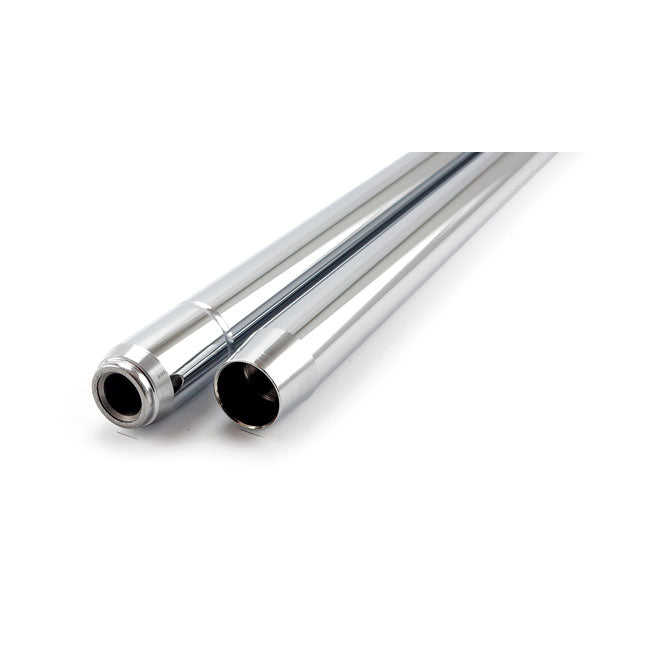 MCS Fork Tubes 35mm, 23-1/4". Show Chrome – Standard Length: 1975–1983 XL Sportster…
