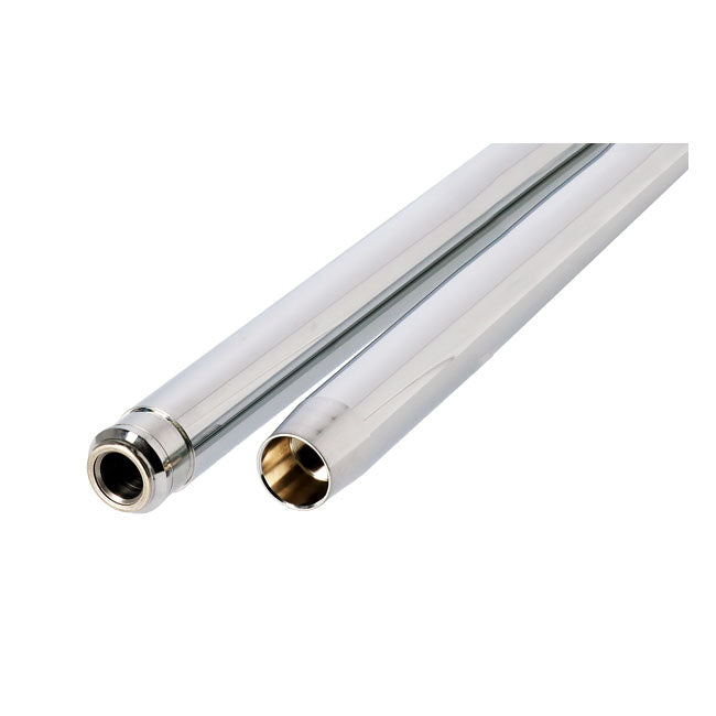 MCS Fork Tubes 35mm, 23-1/4". Show Chrome – Standard Length: 1983–1986 XL Sportster…