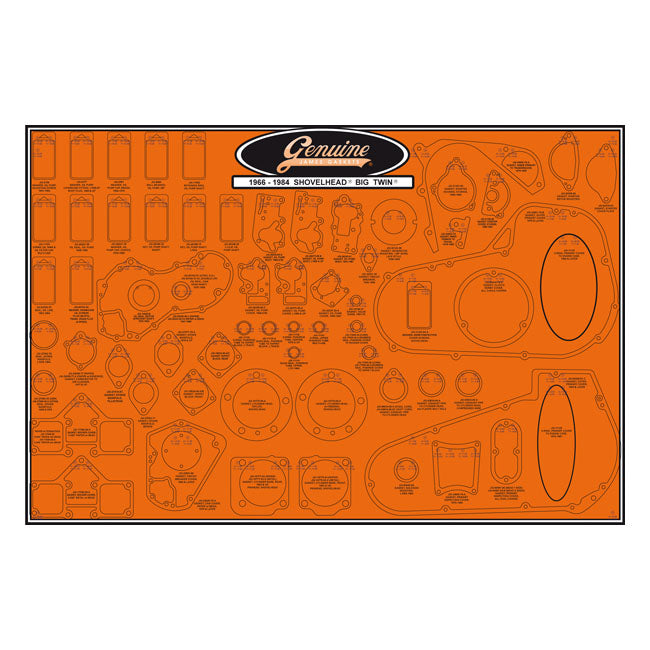 James Gaskets Gasket & Seal Board. Shovelhead – 1965–1984 Shovelhead
