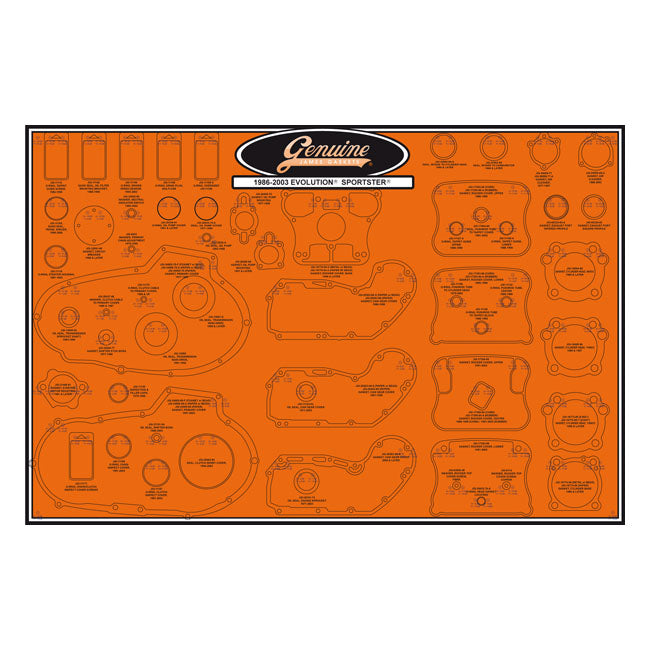 James Gaskets Gasket & Seal Board. 86-03 Evo Sportster – 1986–2003 XL Sportster