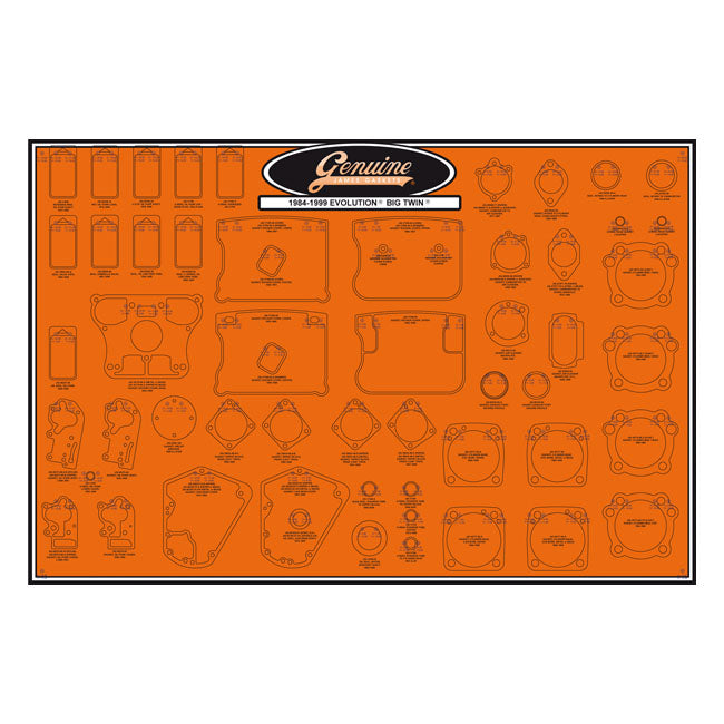 James Gaskets Gasket & Seal Board. Evolution Big Twin – 1984–1999 Evo Big Twin
