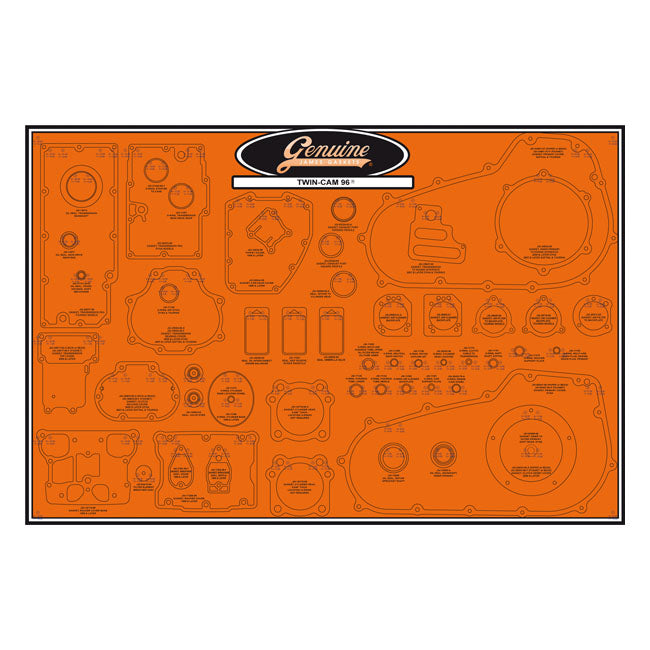 James Gaskets Gasket & Seal Board. 6-Speed Twin Cam – 2006–2017 6-Speed 96" 6-Speed Twin Cam