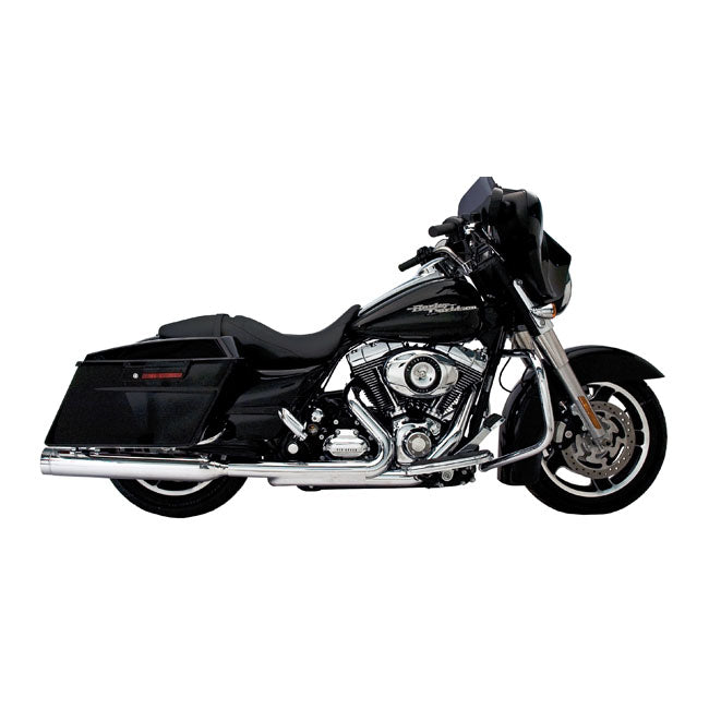 Kerker, Stout 4" Slip-On Muffler Set. Chrome for 95-09 Touring; 2009 FlhTCutg