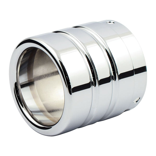 Kerker, Grooved Billet End Cap. Chrome