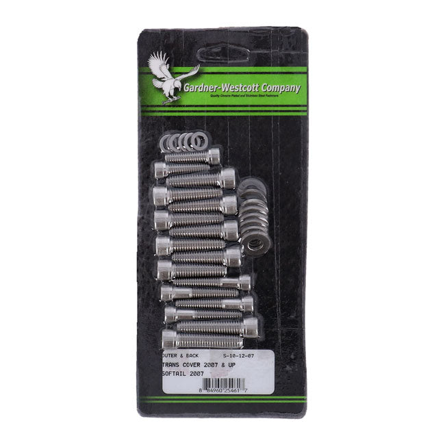 Gardner-Westcott Transmission Side Cover Screw Kit – 2007–2026 Softail