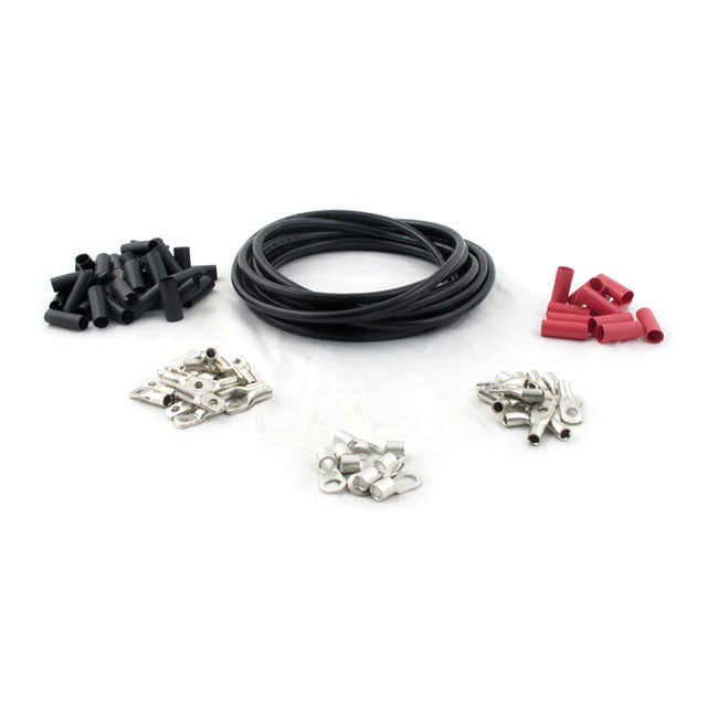 All Balls Custom 25 Foot Battery Cable Kit. Black