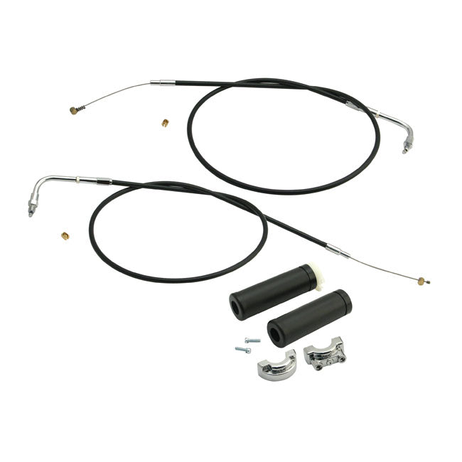 Throttle Assembly with 48" Throttle Cables – All 1974–2022 H-D Cable Operated with 1"…
