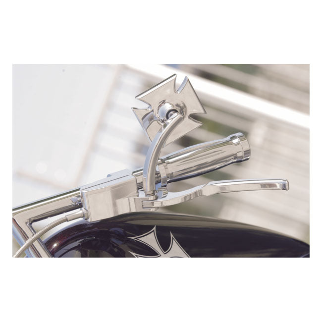 Kustom Tech K-Tech, Maltese Cross Mirror – HD STYLE MOUNT