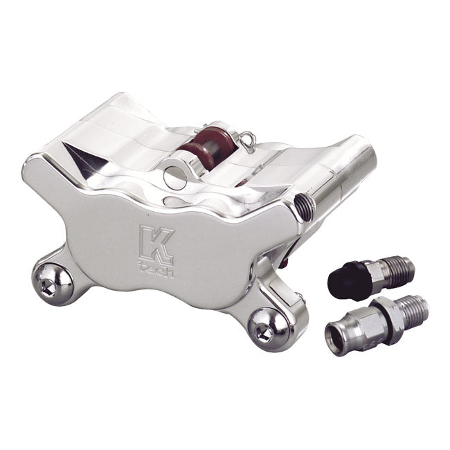 Kustom Tech K-Tech 4-Piston Brake Caliper. Polished – Custom Applications