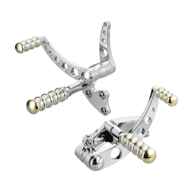 Kustom Tech K-Tech, Vintage Style Forward Controls. Polished & Brass – 1986–1999 FXST