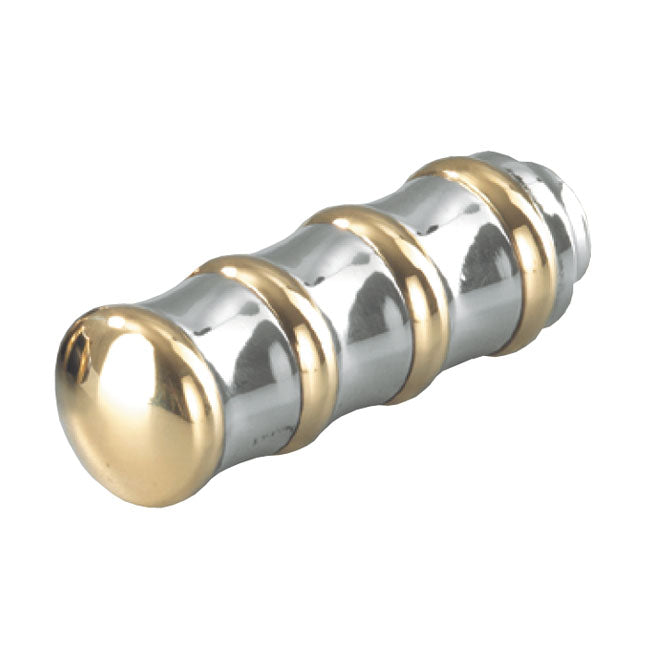 Kustom Tech K-Tech, Vintage Shift/Brake Peg. Polished & Brass – Most H-D with 5/16-24 Threads
