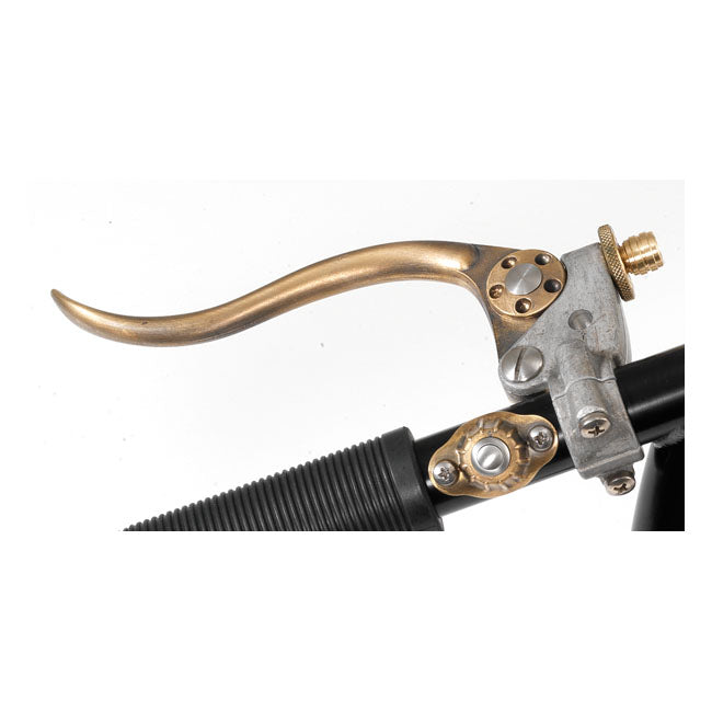Kustom Tech K-Tech, DeLuxe Mechanical Clutch Lever Assembly. Brass/Alu