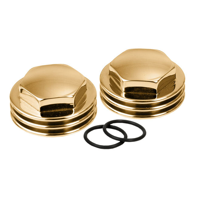 Kustom Tech K-Tech, Knuckle Rocker Nuts. Finned, Polished Brass – 1936–1947 Knucklehead