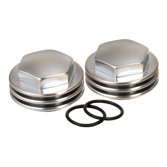 Kustom Tech K-Tech, Knuckle Rocker Nuts. Finned, Satin Chrome Finish – 1936–1947 Knucklehead