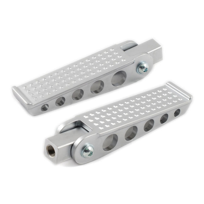 Kustom Tech Cast Brass Knurled Footpeg Set. Chrome – All Traditional H-D Male Mount