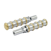 Kustom Tech K-Tech, Vintage Folding Foot Pegs. Polished & Brass – Universal