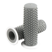 Kustom Tech K-Tech, Kustom Rubber Grips. Gray with White Flange – 1974–2025 H-D with 1" Diameter Grip Area