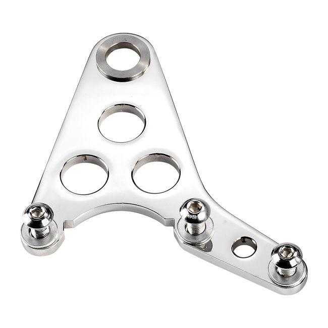 Kustom Tech K-Tech Super Freni Rear Caliper Bracket. Polished – Rigid Frames; Bottom Mount