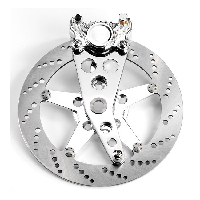 Kustom Tech K-Tech Super Freni Rear Caliper Bracket. Polished – Swingarm; Top Mount