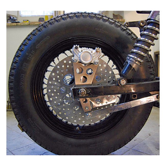 Kustom Tech K-Tech Super Freni Rear Caliper Bracket. Raw – Swingarm; Top Mount