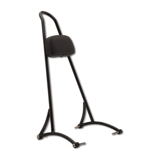 Burly Sissy Bar. 20" Black, with Backrest Pad – 1996–2003 XL Sportster