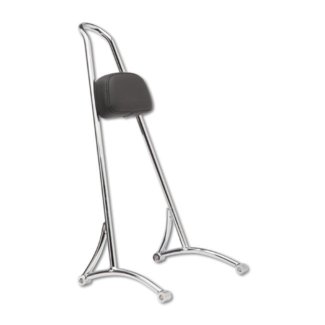 Burly Sissy Bar. 20" Chrome, with Backrest Pad – 1996–2003 XL Sportster