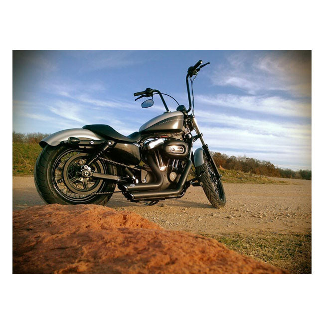 Burly 1" Narrow Apes Handlebar. Black, 16" Rise – 1982–2022 H-D with 1" I.D. Risers