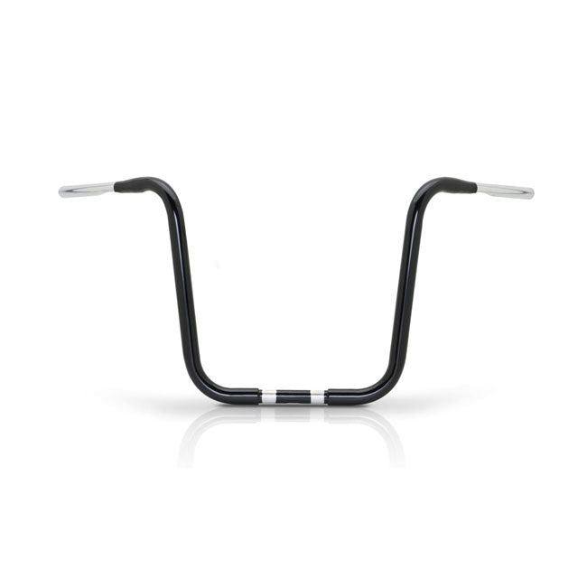 Burly Brand 16 Inch Gorilla Ape Hanger Handlebars In Gloss Black For Harley-Davidson 1982-2023 Models With Mechanical & E-Throttle (Excl. 88-11 Springers) With 1 Inch Inlet Diameter Risers
