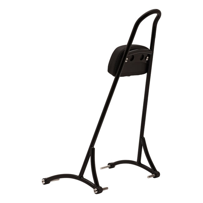 Burly Sissy Bar. 20" Black, with Backrest Pad – 2004–2022 XL Sportster XL1200CX)