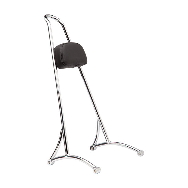 Burly Sissy Bar. 20" Chrome, with Backrest Pad – 2004–2022 XL Sportster XL1200CX)