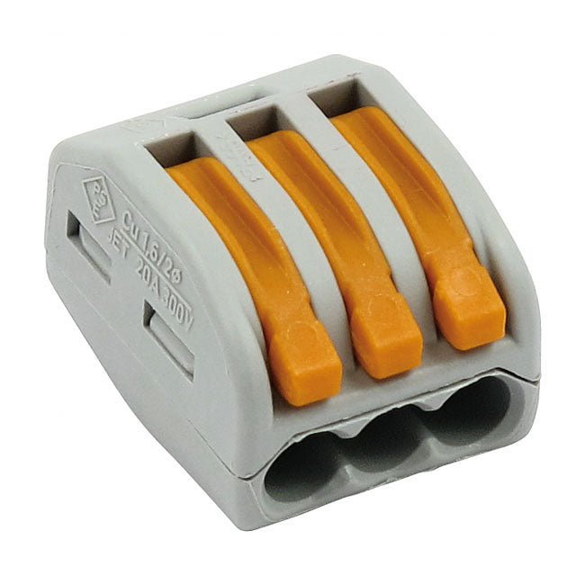 Custom Dynamics Cage Clamp Connector. 3-Position – Universal