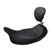Mustang Wide Tripper Solo Seat. With Rider Backrest – Touring: 2008–2025 FLT/TouringFLH…