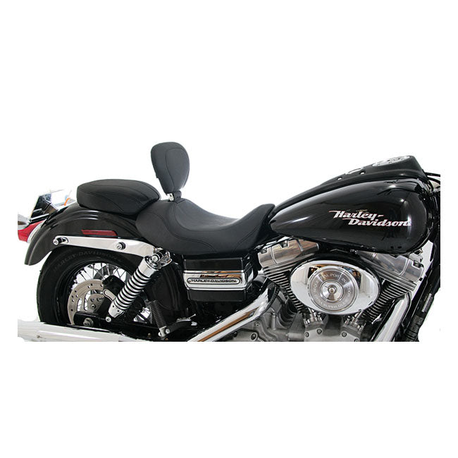 Mustang Wide Tripper Forward Solo Seat. With Rider Backrest – 2006–2017 Dyna