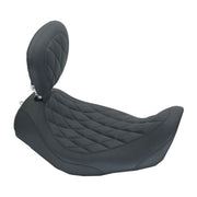 Mustang Wide Tripper Solo Seat. With Rider Backrest – 2006–2017 Dyna