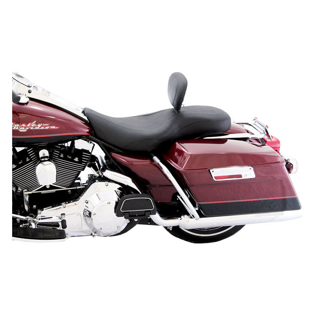 Mustang Wide Tripper 2-Up One-piece Seat. With Backrest – 1997–2007 FLHR; 2006–2008 FLHX