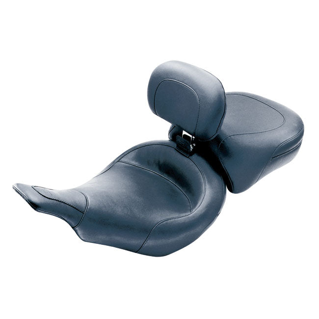 Mustang Standard Touring Solo Seat. With Rider Backrest – 1997–2007 FLHT; FLTR