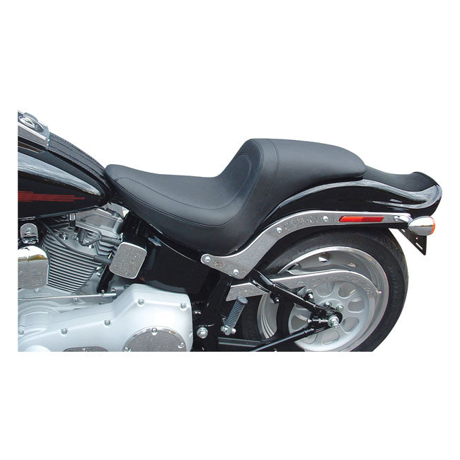 Mustang Tripper Fastback 2-Up One-piece Seat – 2006–2010 FXST with 200mm Tire…