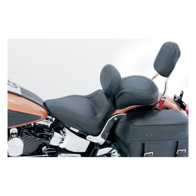 Mustang Sport Touring Solo Seat, with Rider Backrest – 2007–2017 FLSTC Heritage Classic…