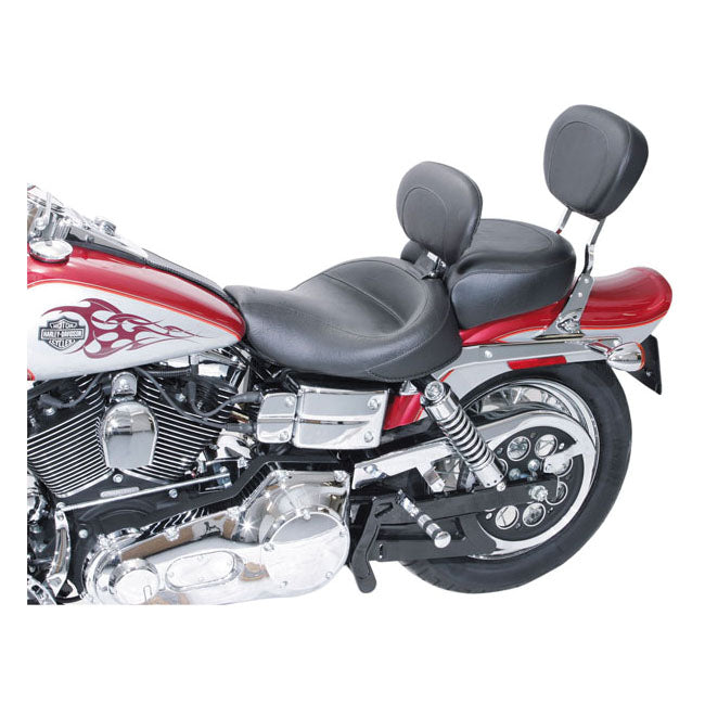 Mustang Wide Touring Solo Seat. With Rider Backrest – 1996–2003 Dyna