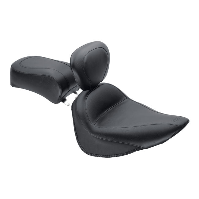 Mustang Standard Touring Solo Seat. With Rider Backrest – 2000–2006 Softail with Up to 150 Stock…