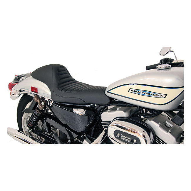 Mustang Cafe Solo Seat – 2004–2022 XL Sportster with 3.3 Gallon…